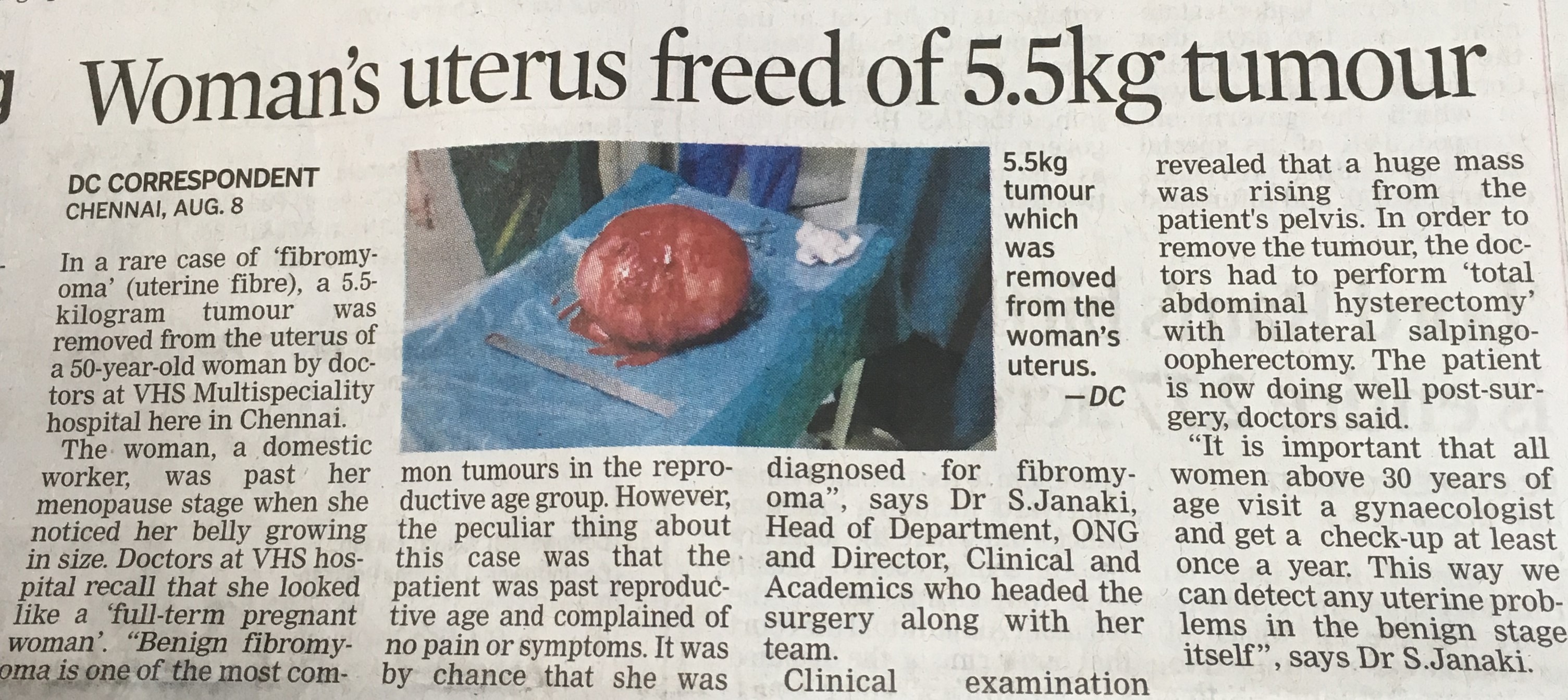 Woman’s Uterus Freed