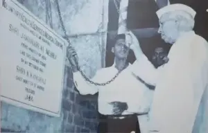 The first block of building’s (The Madras Race Club Hospital) foundation stone was laid by Pandit Jawaharlal Nehru